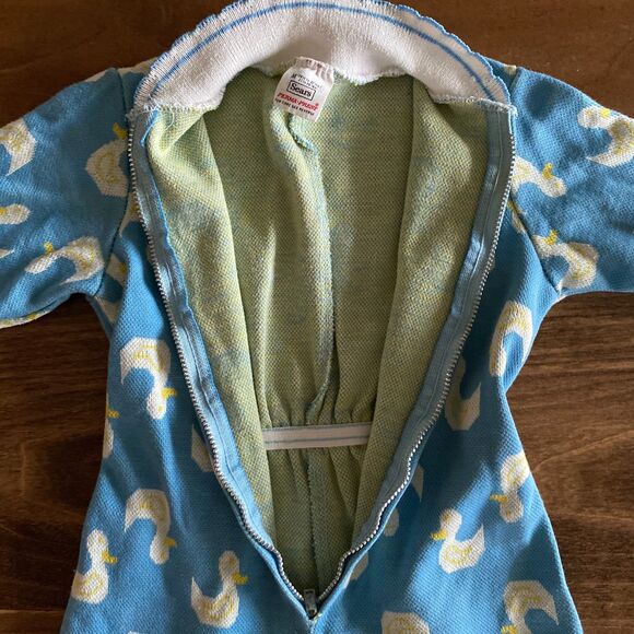 Vintage Sears Blue Duck Coverall/Romper Boys' Medium Infant - Picture 4 of 10